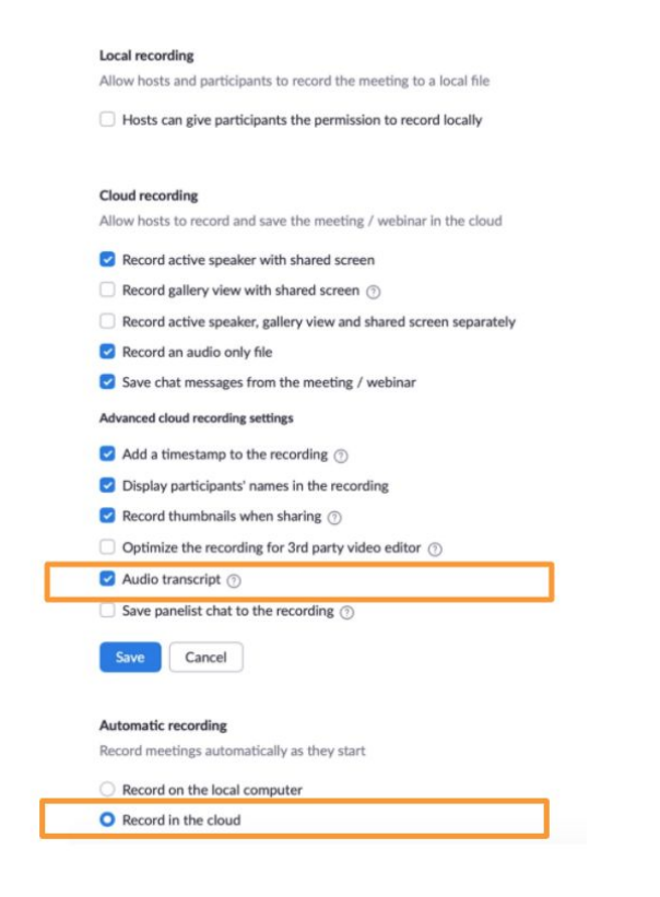 Zoom Marketplace Setup with Transcripts Check - Intelligage